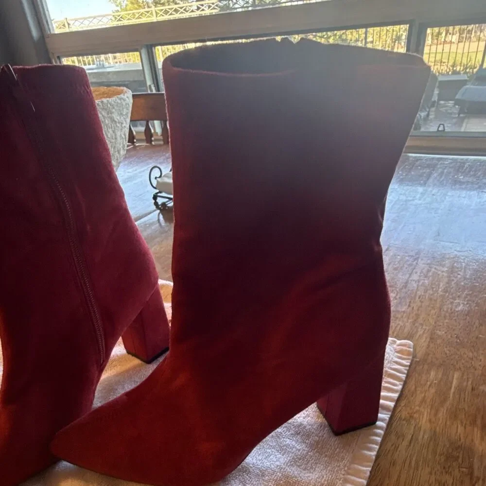 Women's Red Ankle Boots